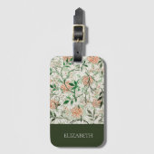 ラゲッジタグ:ウィリアム・モリス：ジャスミン ラゲッジタグ (正面縦)