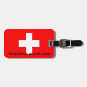 ラゲッジタグ（スイス国旗） ラゲッジタグ (正面横)