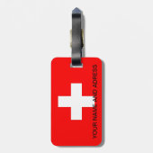 ラゲッジタグ（スイス国旗） ラゲッジタグ (裏面縦)