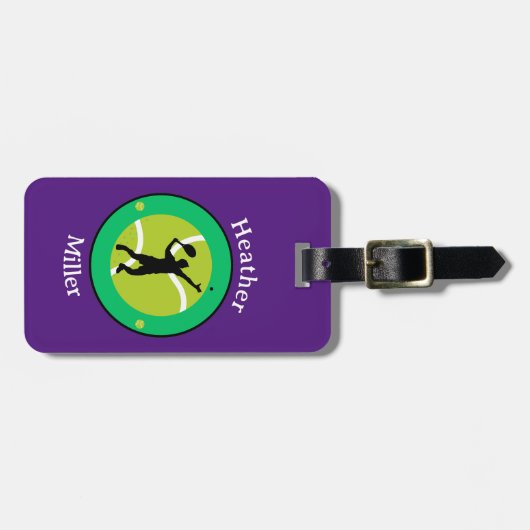 ラゲッジタグ – テニスプレーヤーパーソナライズされた- (正面横)