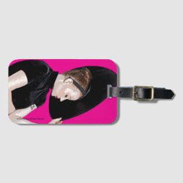 ラゲッジタグ.ピンクさくらんぼパイ。 ラゲッジタグ