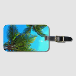 ラゲッジタグ.ブルーパームツリー。 ラゲッジタグ