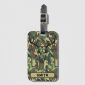 ラゲッパーソナライズされたグウッドランズカモフラージュ ラゲッジタグ (正面縦)