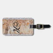 ラゲッパーソナライズされたグカントリーバーンウッドレーストリ ラゲッジタグ (正面横)