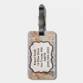 ラゲッパーソナライズされたグカントリーバーンウッドレーストリ ラゲッジタグ (裏面縦)