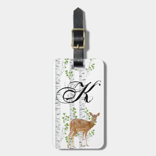 ラゲッパーソナライズされたグタグディアドードバックフォレストウッド ラゲッジタグ (正面縦)