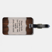 ラゲッパーソナライズされたグタグバーンウッドカントリー素朴 ラゲッジタグ (裏面横)