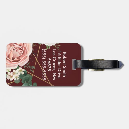 ラゲッパーソナライズされたグタグ幾何学園ワインバー ラゲッジタグ (裏面横)