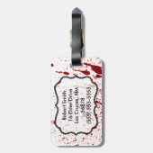 ラゲッパーソナライズされたグタグ血(ばちゃばちゃ)跳ねるヴァンパイアゴ ラゲッジタグ (裏面縦)