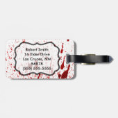 ラゲッパーソナライズされたグタグ血(ばちゃばちゃ)跳ねるヴァンパイアゴ ラゲッジタグ (裏面横)