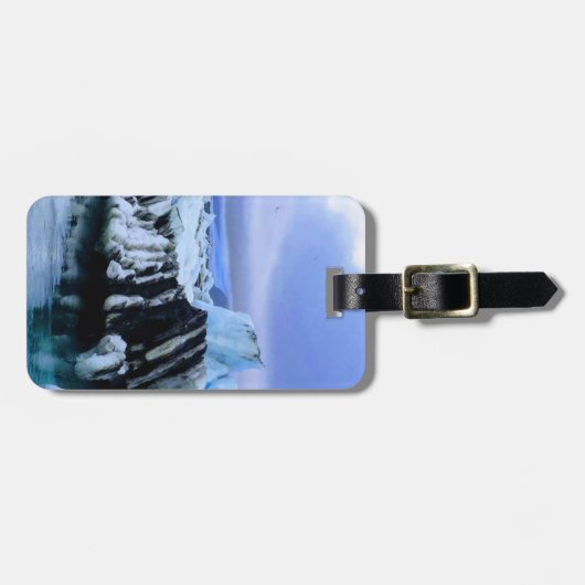 ラゲッパーソナライズされたグタグ – アイスランド氷河 ラゲッジタグ (正面横)