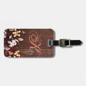 ラゲッパーソナライズされたジタグコットンブランチonダークウー ラゲッジタグ (正面横)