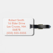 ラゲッパーソナライズされたジタグコットンブランチonダークウー ラゲッジタグ (裏面横)