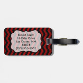ラゲッパーソナライズされたジタグスカルバラゴシック・シェブロン ラゲッジタグ (裏面横)