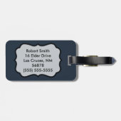 ラゲッパーソナライズされたジタグホワイトフローラ花on D ラゲッジタグ (裏面横)