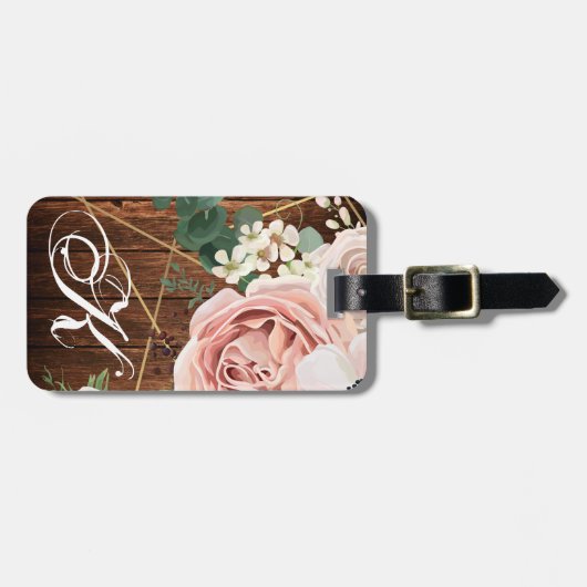 ラゲッパーソナライズされたジタグ幾何学的ガーデンバラ ラゲッジタグ (正面横)