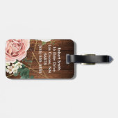 ラゲッパーソナライズされたジタグ幾何学的ガーデンバラ ラゲッジタグ (裏面横)