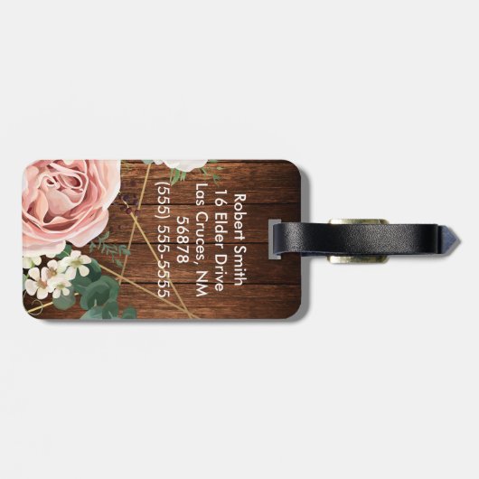 ラゲッパーソナライズされたジタグ幾何学的ガーデンバラ ラゲッジタグ (裏面横)