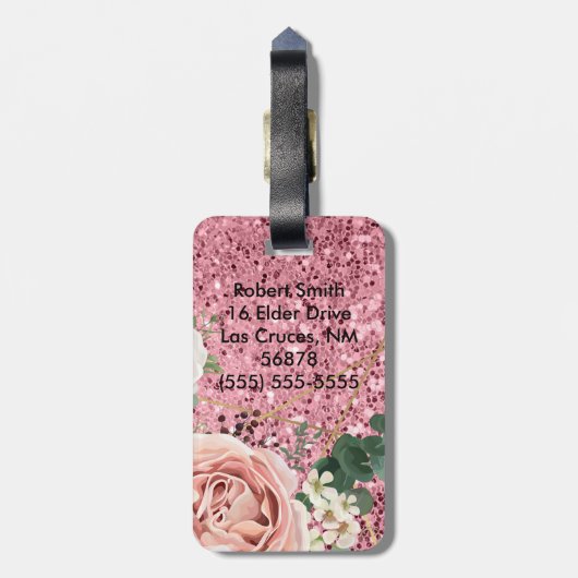 ラゲッパーソナライズされたジタグ幾何学的ガーデンバラ ラゲッジタグ (裏面縦)