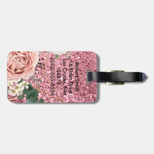 ラゲッパーソナライズされたジタグ幾何学的ガーデンバラ ラゲッジタグ (裏面横)