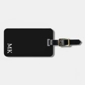 ラゲッパーソナライズされたジタグ、花嫁のギフトブラック ラゲッジタグ (正面横)