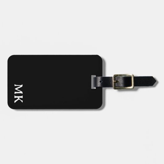 ラゲッパーソナライズされたジタグ、花嫁のギフトブラック ラゲッジタグ (正面横)