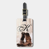 ラゲパーソナライズされたージタグブーツカントリ素朴ーウェスト ラゲッジタグ (正面縦)