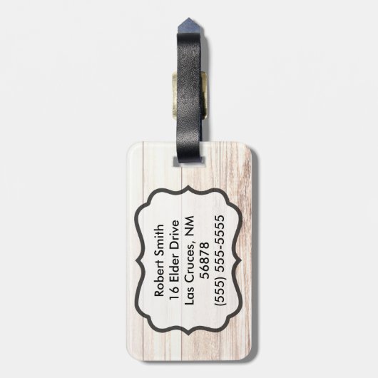 ラゲパーソナライズされたージタグブーツカントリ素朴ーウェスト ラゲッジタグ (裏面縦)
