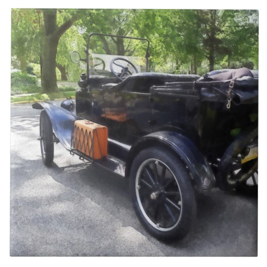 ラゲファッションドッジラック付き古い車 タイル (正面)