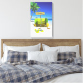 ラゲージセットの引き伸ばしキャンバス印刷 キャンバスプリント (インサイチュ (寝室))