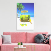 ラゲージセットの引き伸ばしキャンバス印刷 キャンバスプリント (インサイチュ (リビング))