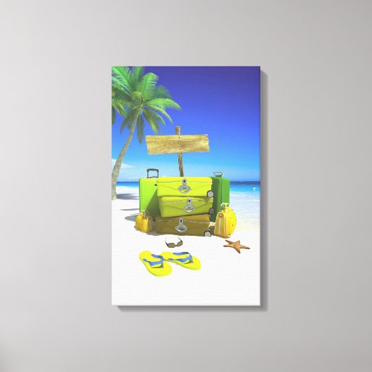 ラゲージセットの引き伸ばしキャンバス印刷 キャンバスプリント (正面)