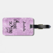 ラゲージタグ姿スケートで滑るガールパープルスパークル ラゲッジタグ (裏面横)
