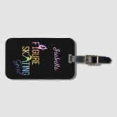 ラゲージタグ姿スケートで滑るガールレインボー ラゲッジタグ (正面横)