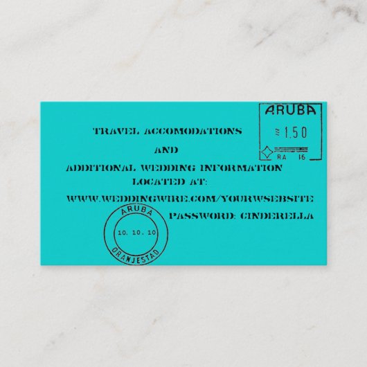 ラゲージタグ ウェディング 挿入ページ エンクロージャーカード (正面)