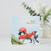 ラコオンズおもしろいクリスマスハウスパーティの招待状 招待状 (スタンド正面)