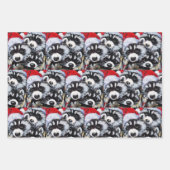 ラコオンズクリスマスサンタハットオリジナルアート ラッピングペーパーシート (正面2)