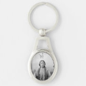 ラコタのリーダー座るブル先住民アメリカインディアン キーホルダー (正面)