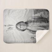 ラコタのリーダー座るブル先住民アメリカインディアン シェルパブランケット (正面(横))