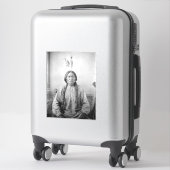 ラコタのリーダー座るブル先住民アメリカインディアン シール (スーツケース)