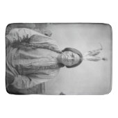 ラコタのリーダー座るブル先住民アメリカインディアン バスマット (正面)