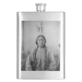 ラコタのリーダー座るブル先住民アメリカインディアン フラスク