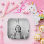 ラコタのリーダー座るブル先住民アメリカインディアン ペーパープレート (パーティー)