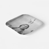 ラコタのリーダー座るブル先住民アメリカインディアン ペーパープレート (傾斜あり)