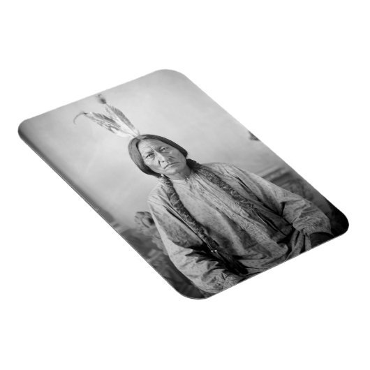 ラコタのリーダー座るブル先住民アメリカインディアン マグネット (右側)