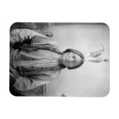 ラコタのリーダー座るブル先住民アメリカインディアン マグネット (横)