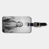 ラコタのリーダー座るブル先住民アメリカインディアン ラゲッジタグ (正面横)