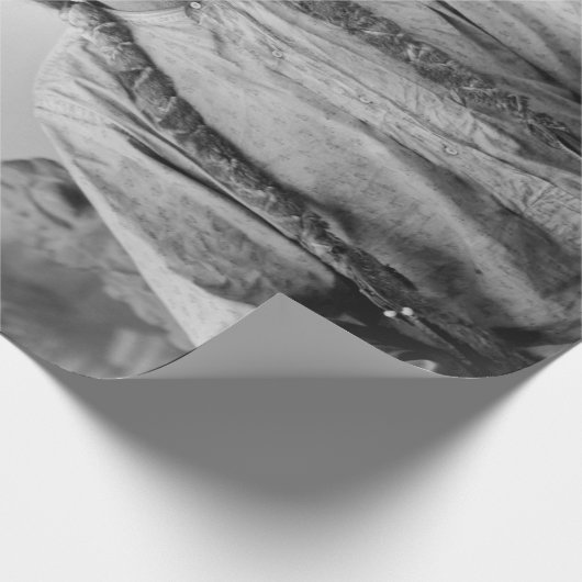 ラコタのリーダー座るブル先住民アメリカインディアン ラッピングペーパー (角)