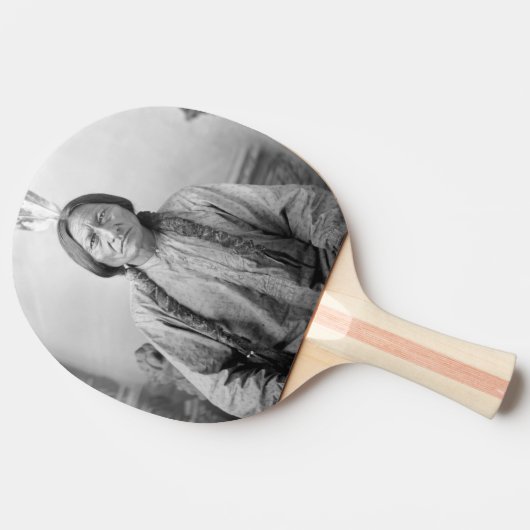 ラコタのリーダー座るブル先住民アメリカインディアン 卓球ラケット (横)