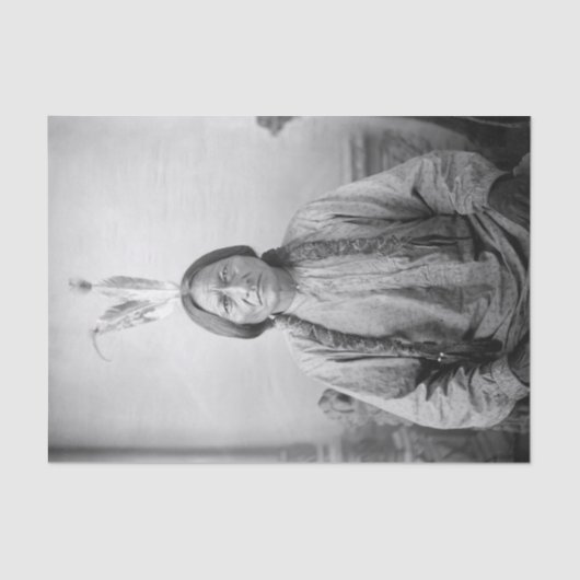 ラコタのリーダー座るブル先住民アメリカインディアン 薄葉紙 (正面)